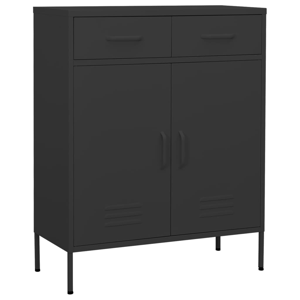 Opbergkast 80x35x101,5 cm staal antracietkleurig is nu te koop bij PeponiXL, paradijselijk wonen!