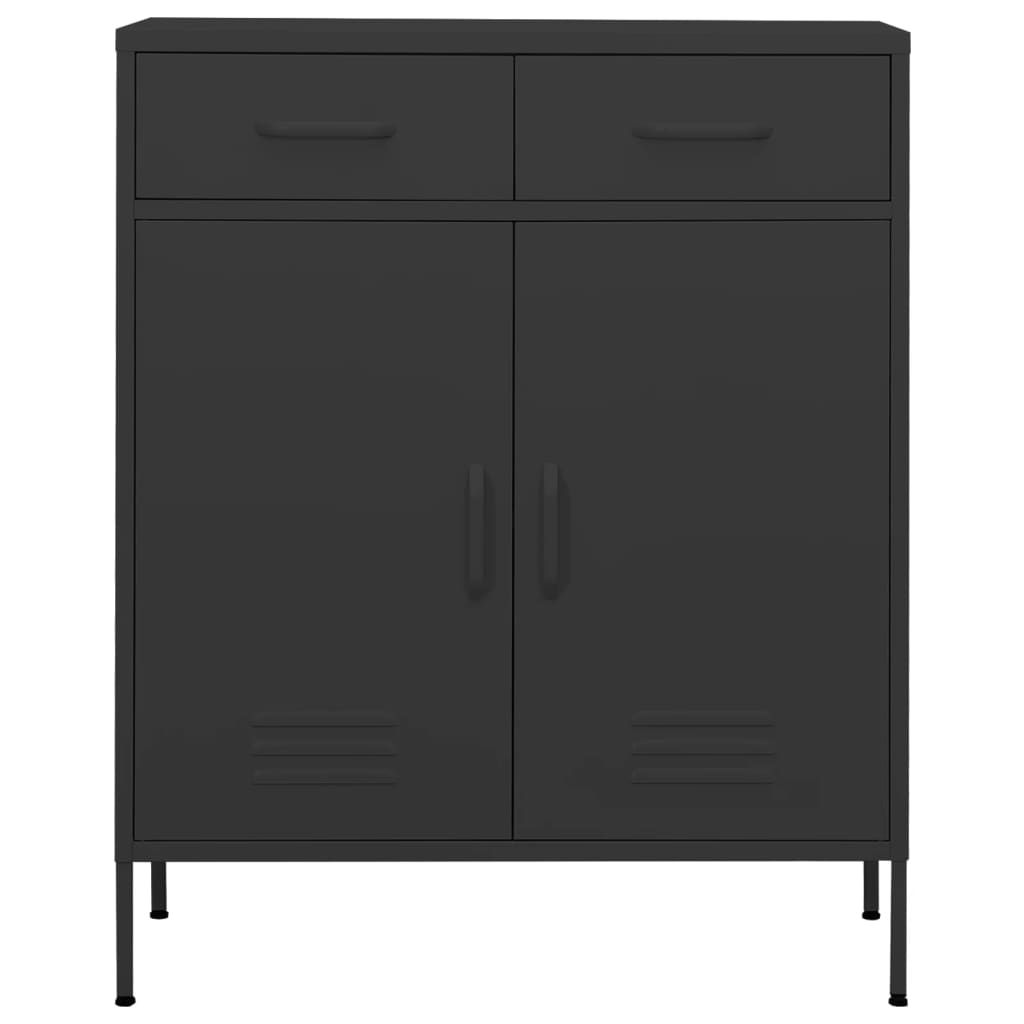 Opbergkast 80x35x101,5 cm staal antracietkleurig is nu te koop bij PeponiXL, paradijselijk wonen!