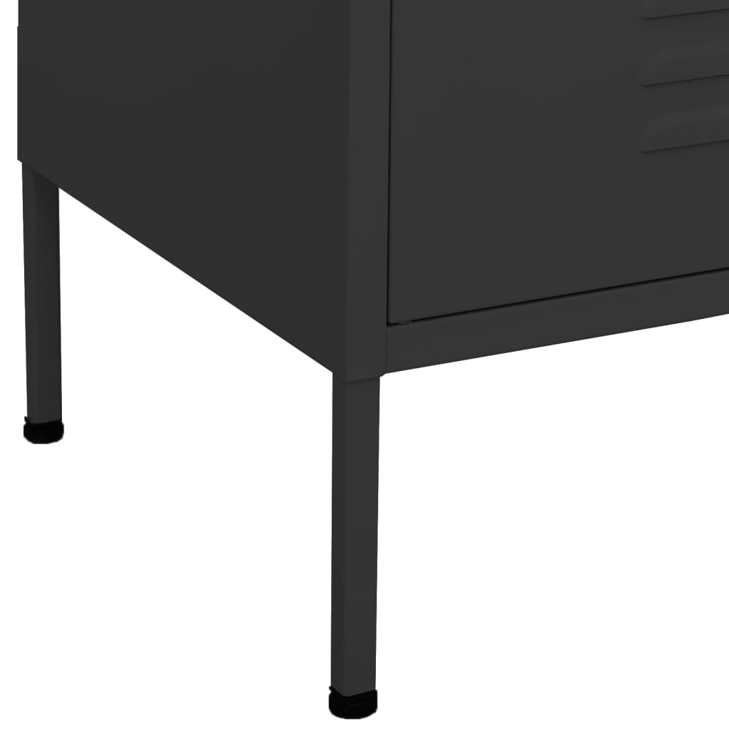 Opbergkast 80x35x101,5 cm staal antracietkleurig is nu te koop bij PeponiXL, paradijselijk wonen!