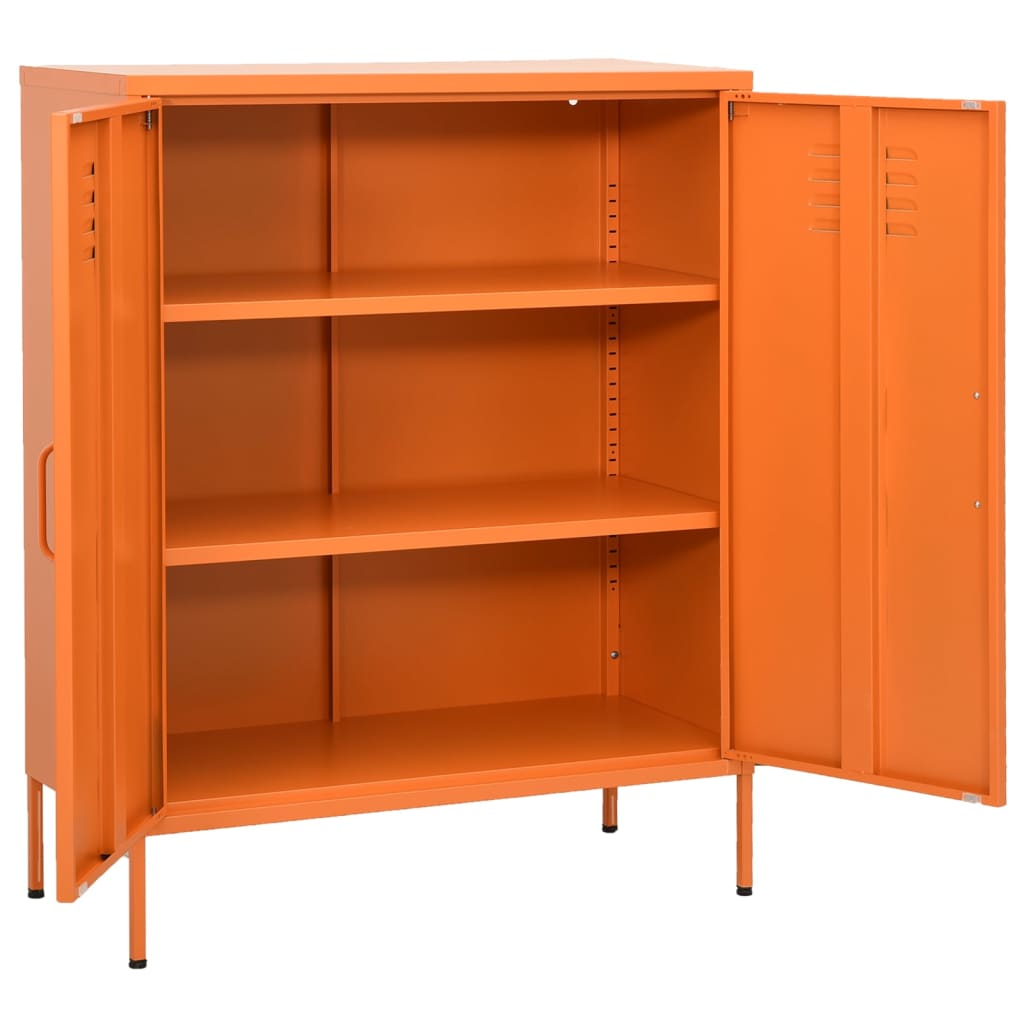 Opbergkast 80x35x101,5 cm staal oranje is nu te koop bij PeponiXL, paradijselijk wonen!
