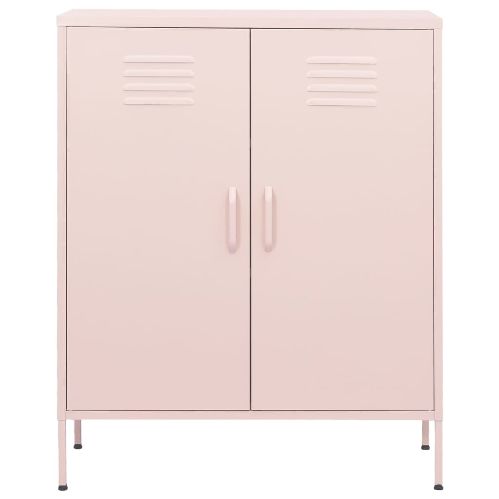 Opbergkast 80x35x101,5 cm staal roze is nu te koop bij PeponiXL, paradijselijk wonen!