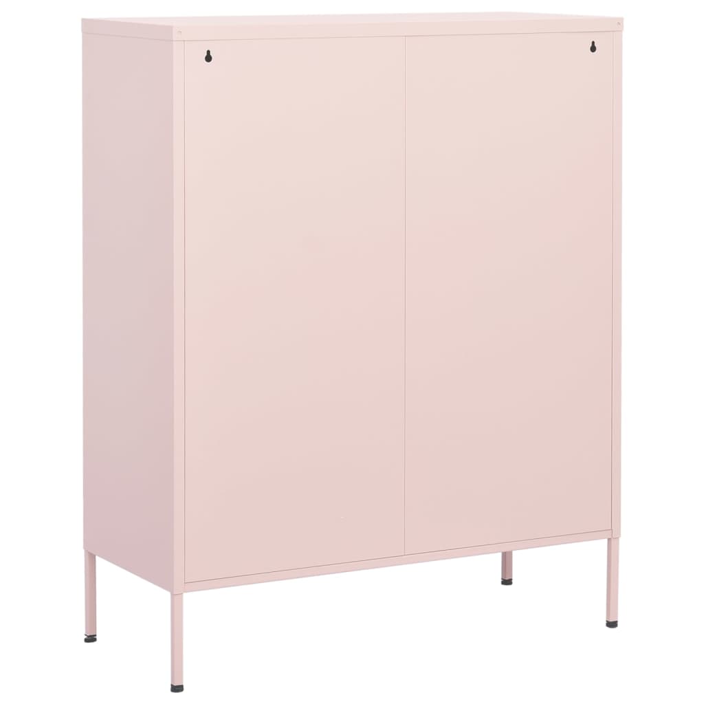 Opbergkast 80x35x101,5 cm staal roze is nu te koop bij PeponiXL, paradijselijk wonen!