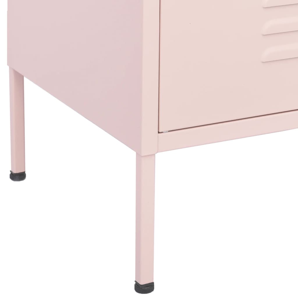 Opbergkast 80x35x101,5 cm staal roze is nu te koop bij PeponiXL, paradijselijk wonen!
