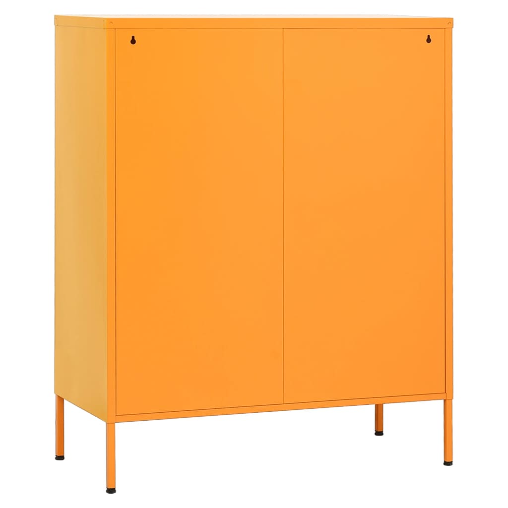 Opbergkast mosterdgeel 80x35x101,5 cm staal is nu te koop bij PeponiXL, paradijselijk wonen!