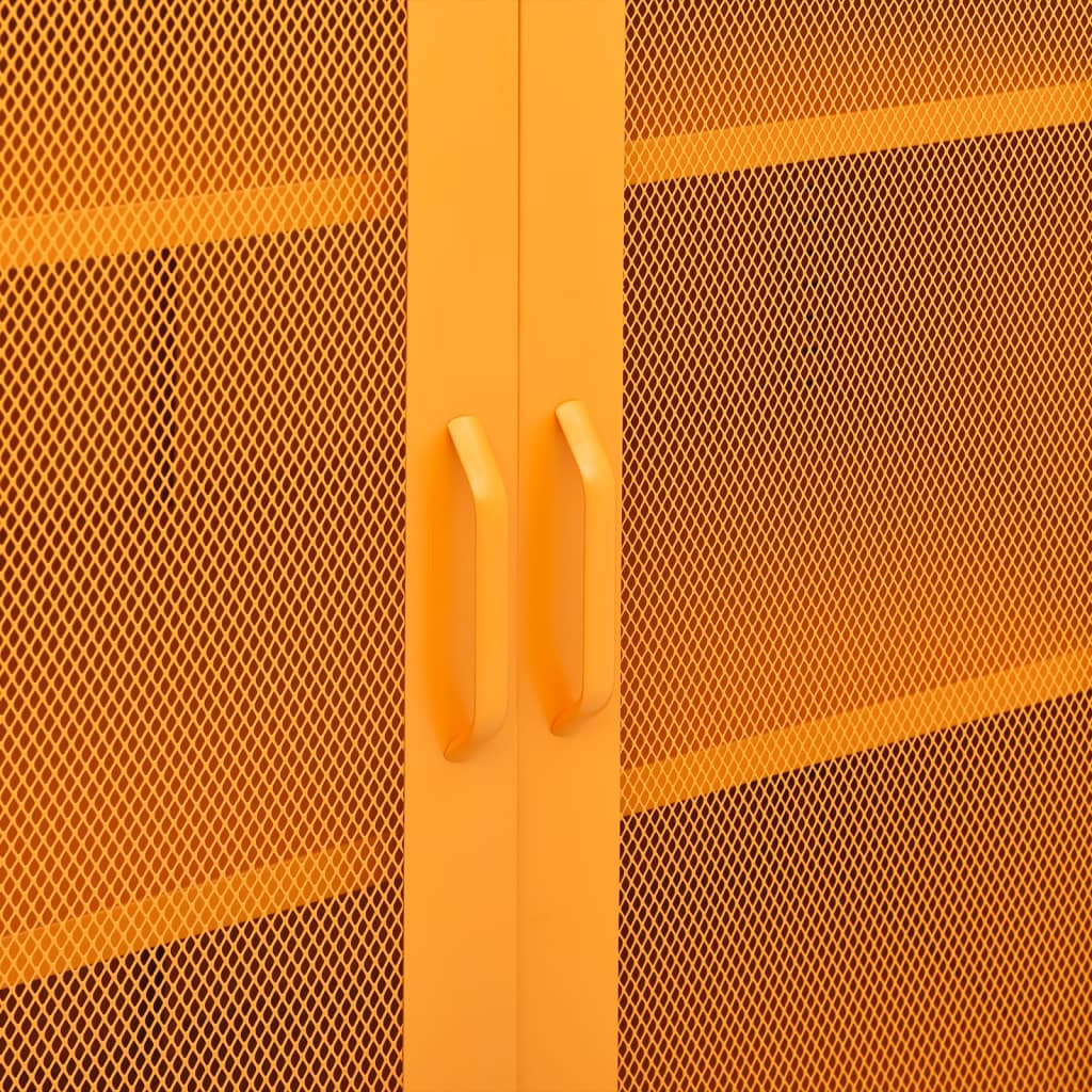 Opbergkast mosterdgeel 80x35x101,5 cm staal is nu te koop bij PeponiXL, paradijselijk wonen!