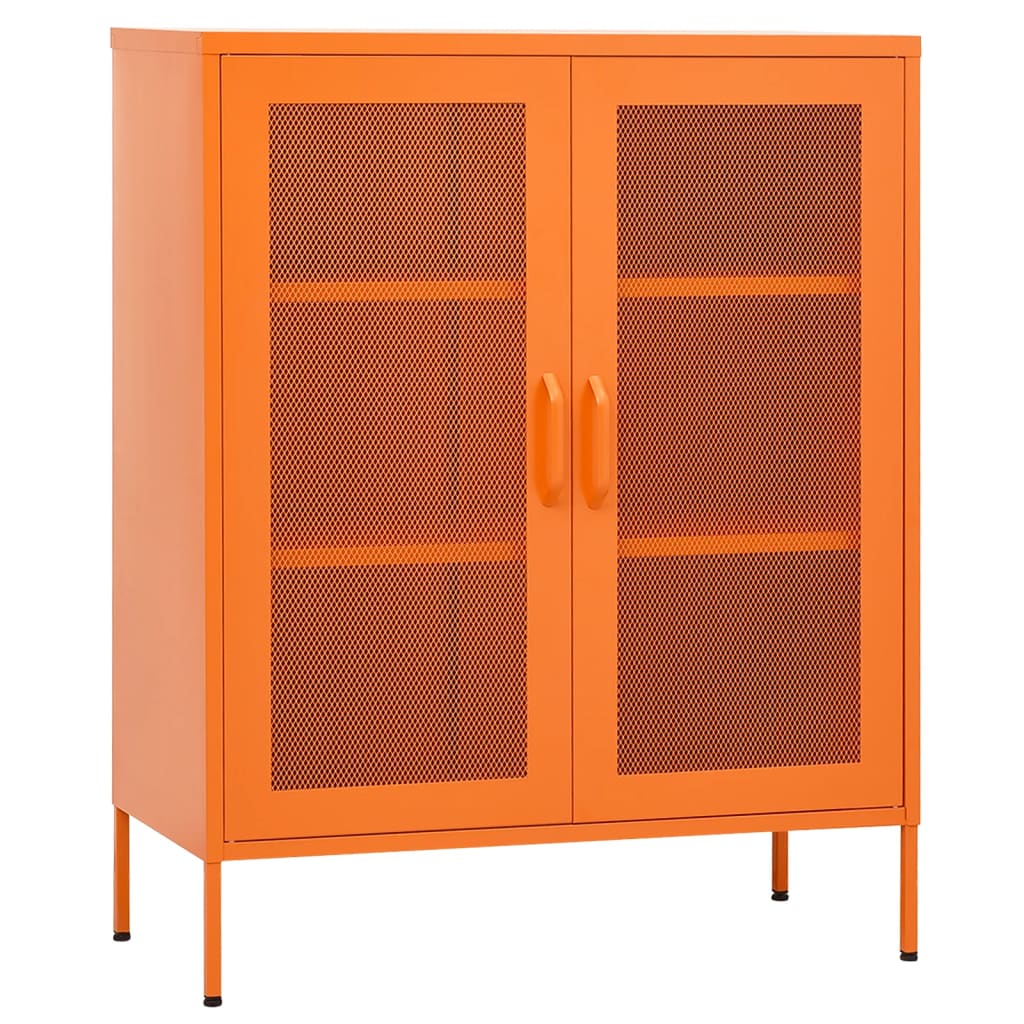 Opbergkast 80x35x101,5 cm staal oranje is nu te koop bij PeponiXL, paradijselijk wonen!
