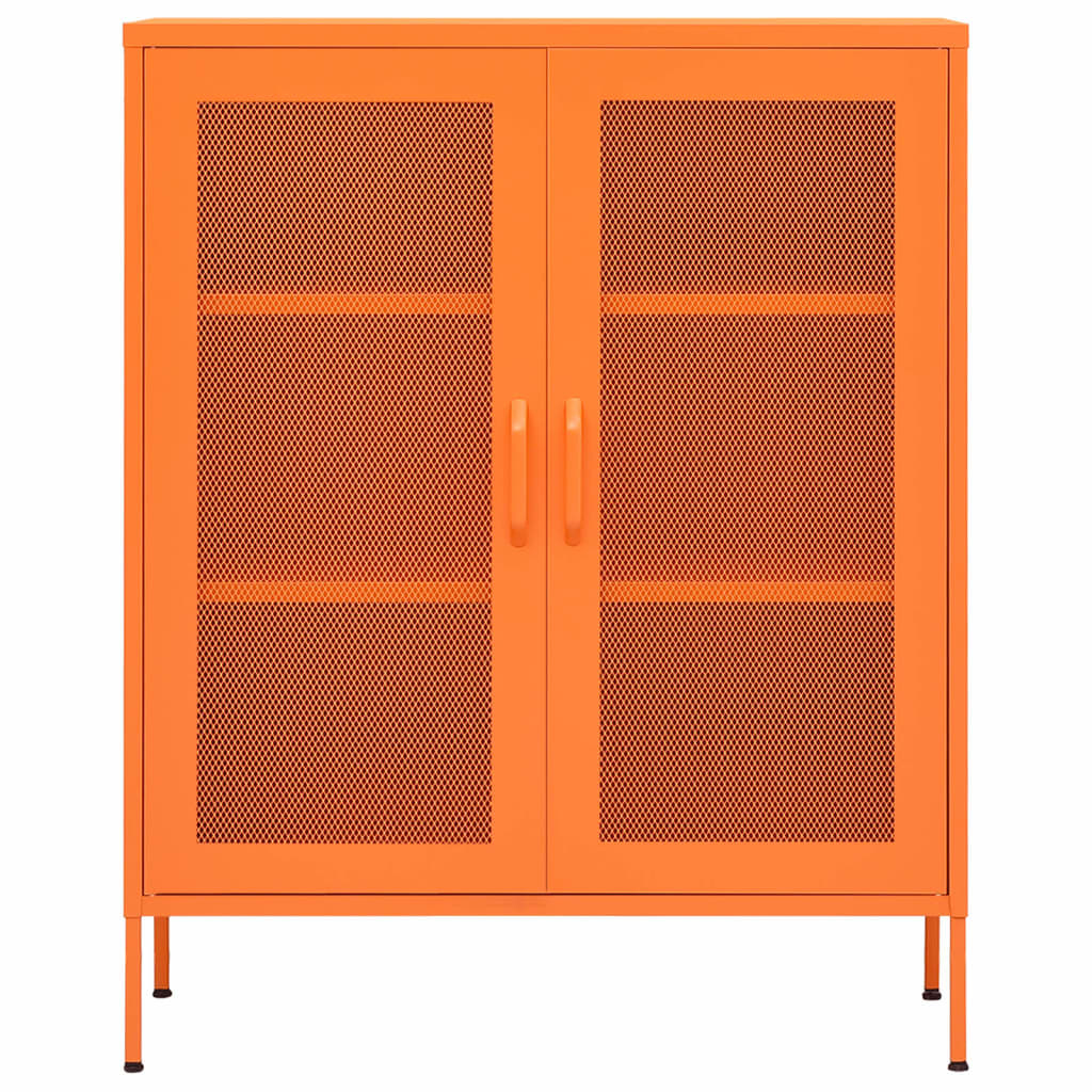 Opbergkast 80x35x101,5 cm staal oranje is nu te koop bij PeponiXL, paradijselijk wonen!