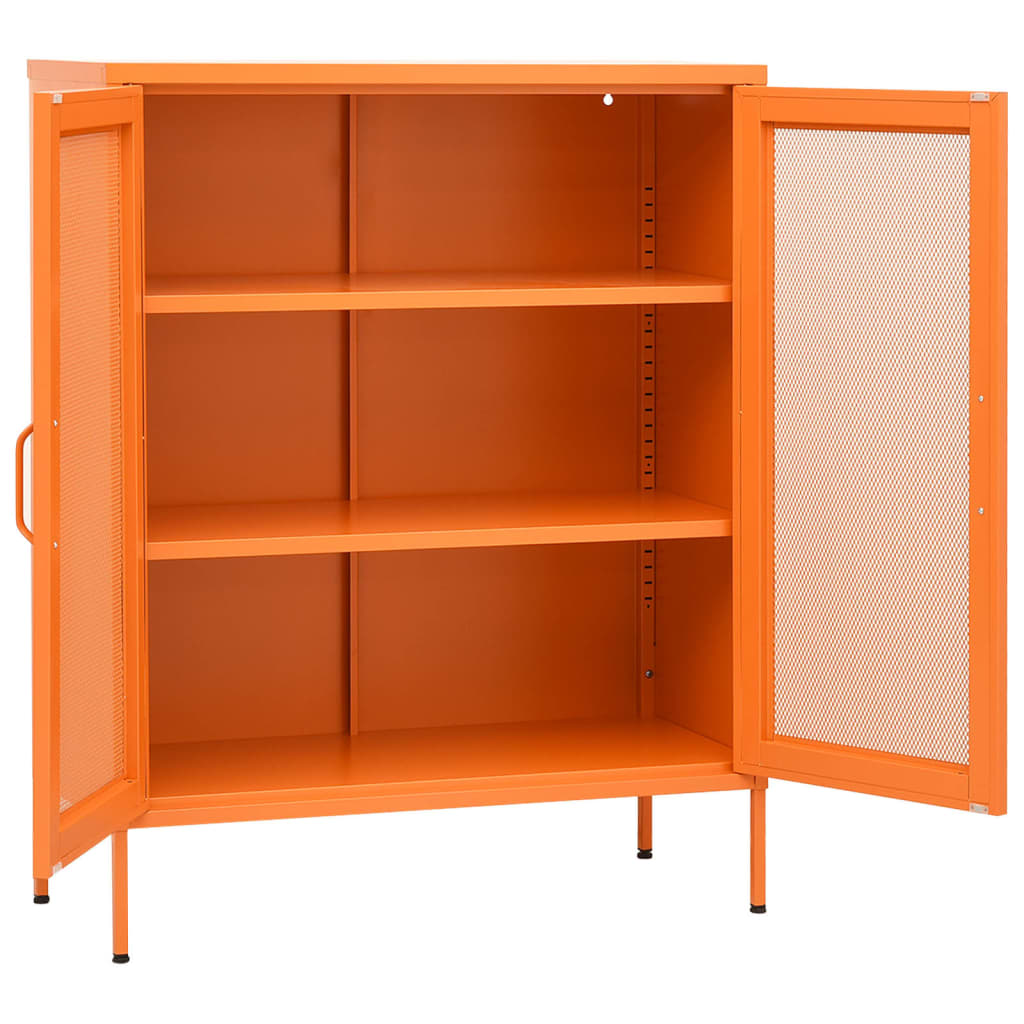 Opbergkast 80x35x101,5 cm staal oranje is nu te koop bij PeponiXL, paradijselijk wonen!
