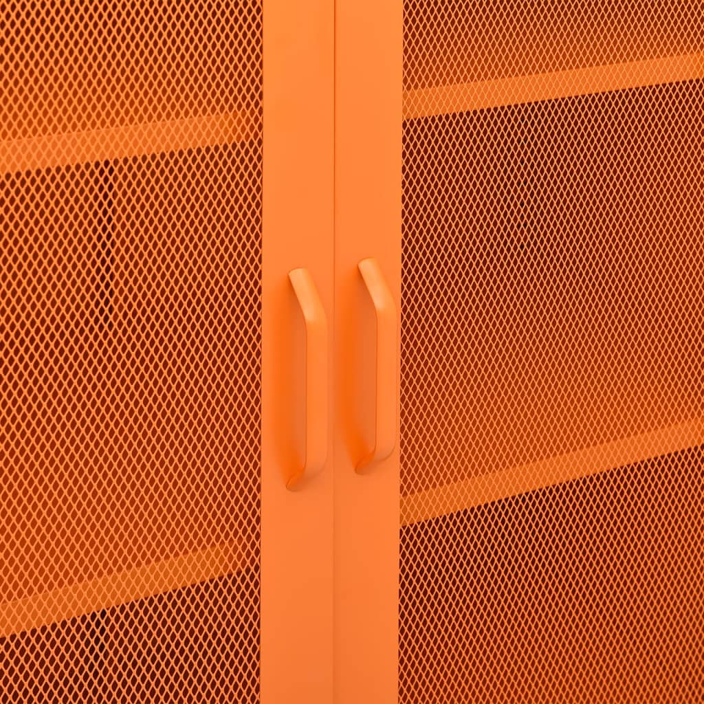Opbergkast 80x35x101,5 cm staal oranje is nu te koop bij PeponiXL, paradijselijk wonen!