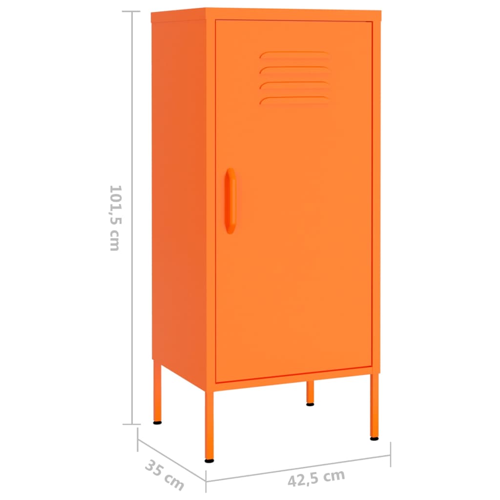 Opbergkast 42,5x35x101,5 cm staal oranje is nu te koop bij PeponiXL, paradijselijk wonen!