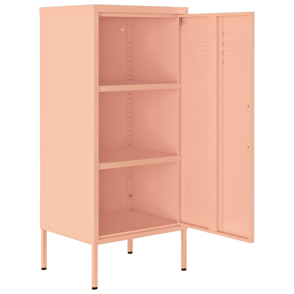Opbergkast 42,5x35x101,5 cm staal roze is nu te koop bij PeponiXL, paradijselijk wonen!