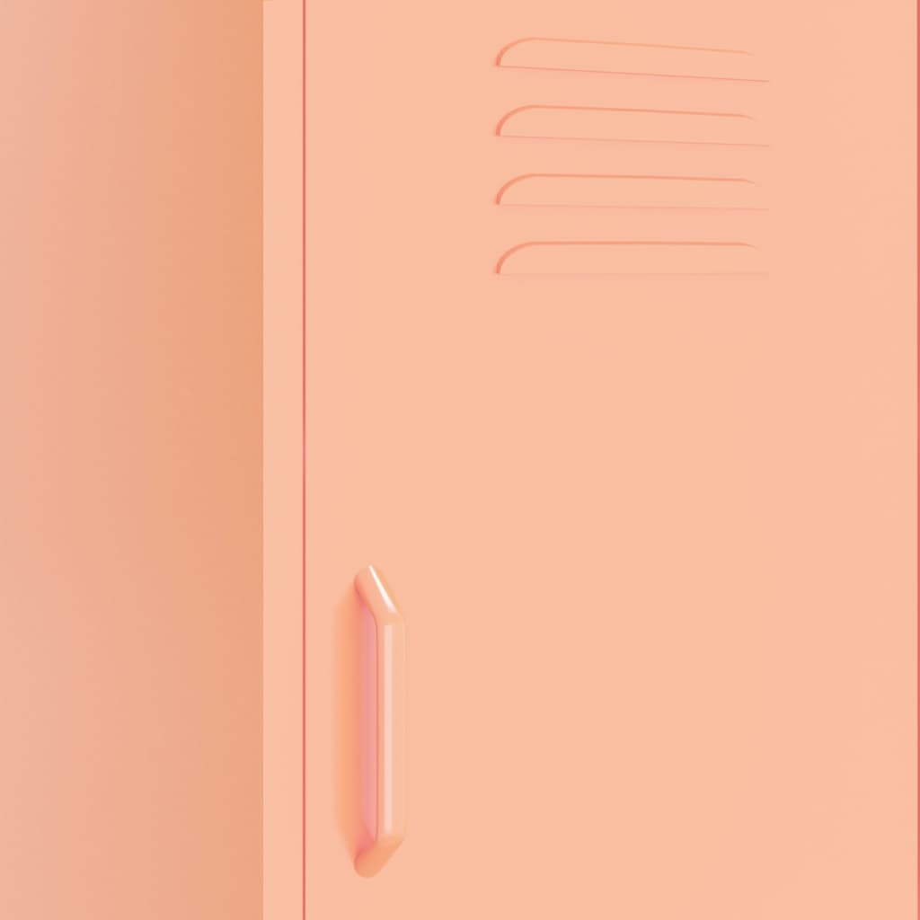 Opbergkast 42,5x35x101,5 cm staal roze is nu te koop bij PeponiXL, paradijselijk wonen!
