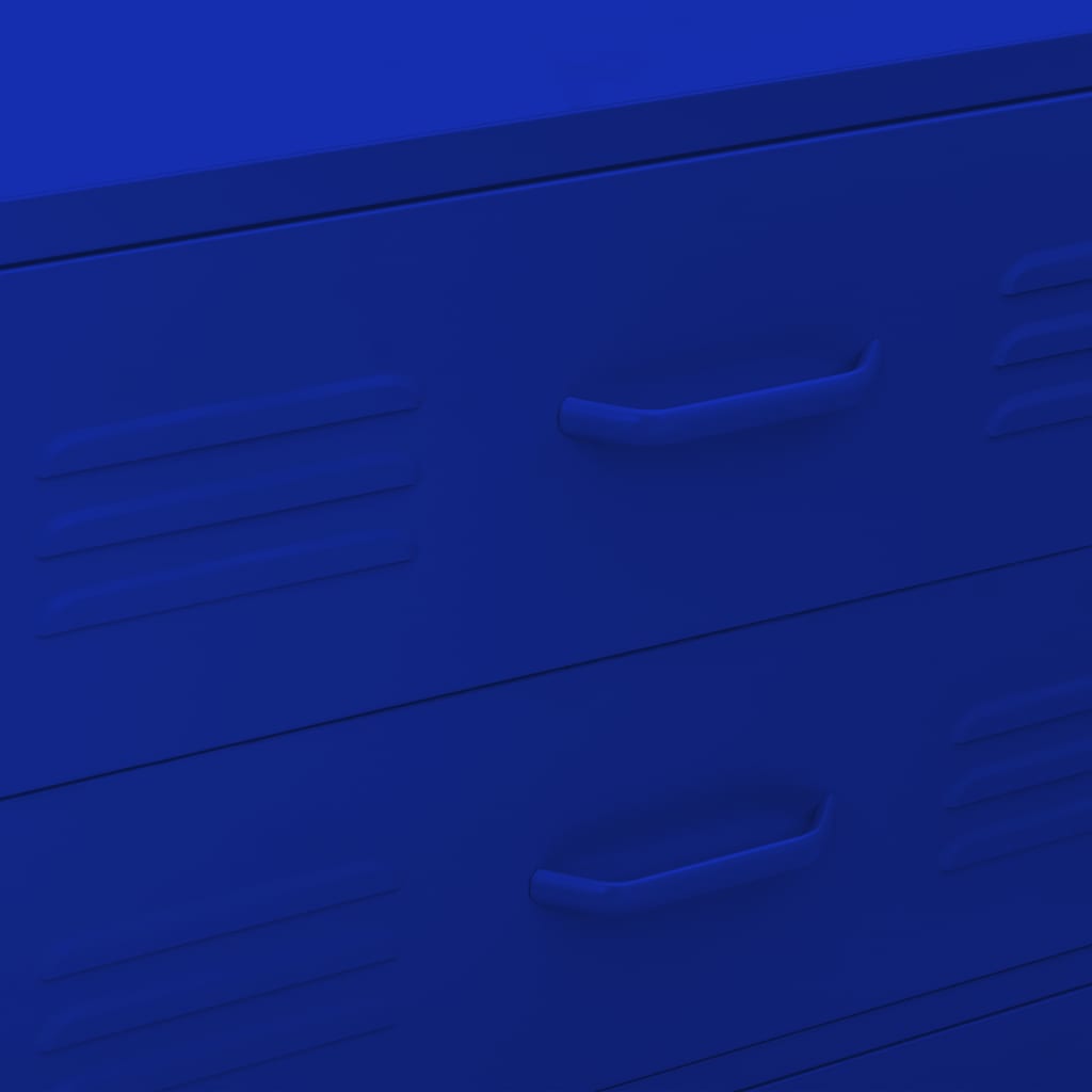 Ladekast 80x35x101,5 cm staal marineblauw is nu te koop bij PeponiXL, paradijselijk wonen!