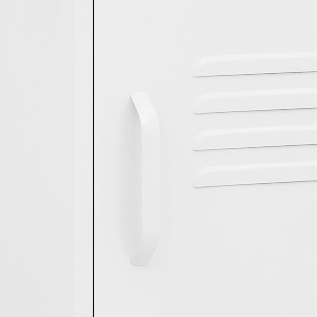 Nachtkastje 35x35x51 cm staal wit is nu te koop bij PeponiXL, paradijselijk wonen!