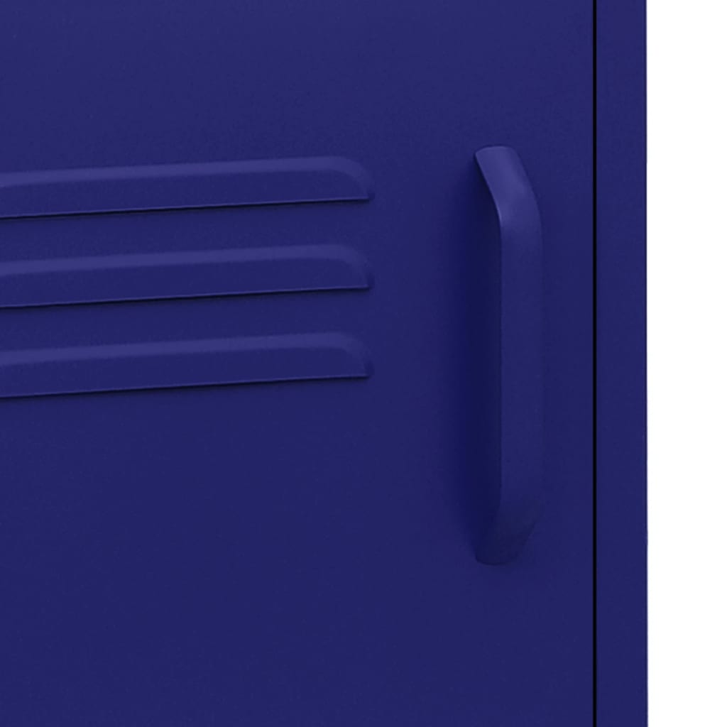 Nachtkastje 35x35x51 cm staal marineblauw is nu te koop bij PeponiXL, paradijselijk wonen!