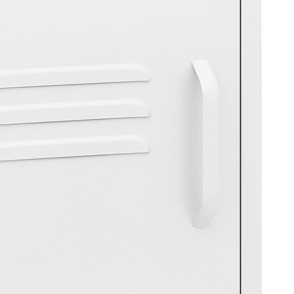Nachtkastje 35x35x51 cm staal wit is nu te koop bij PeponiXL, paradijselijk wonen!