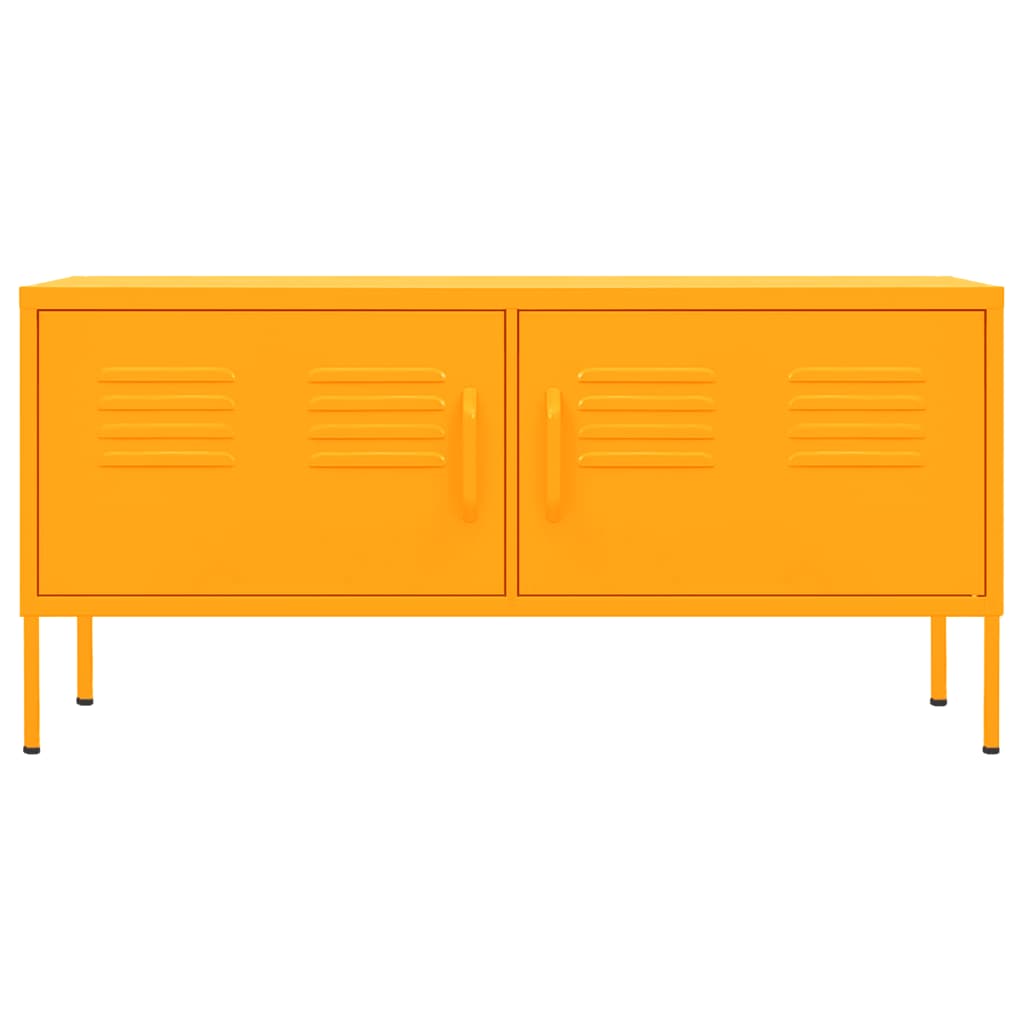 Tv-meubel 105x35x50 cm staal mosterdgeel is nu te koop bij PeponiXL, paradijselijk wonen!