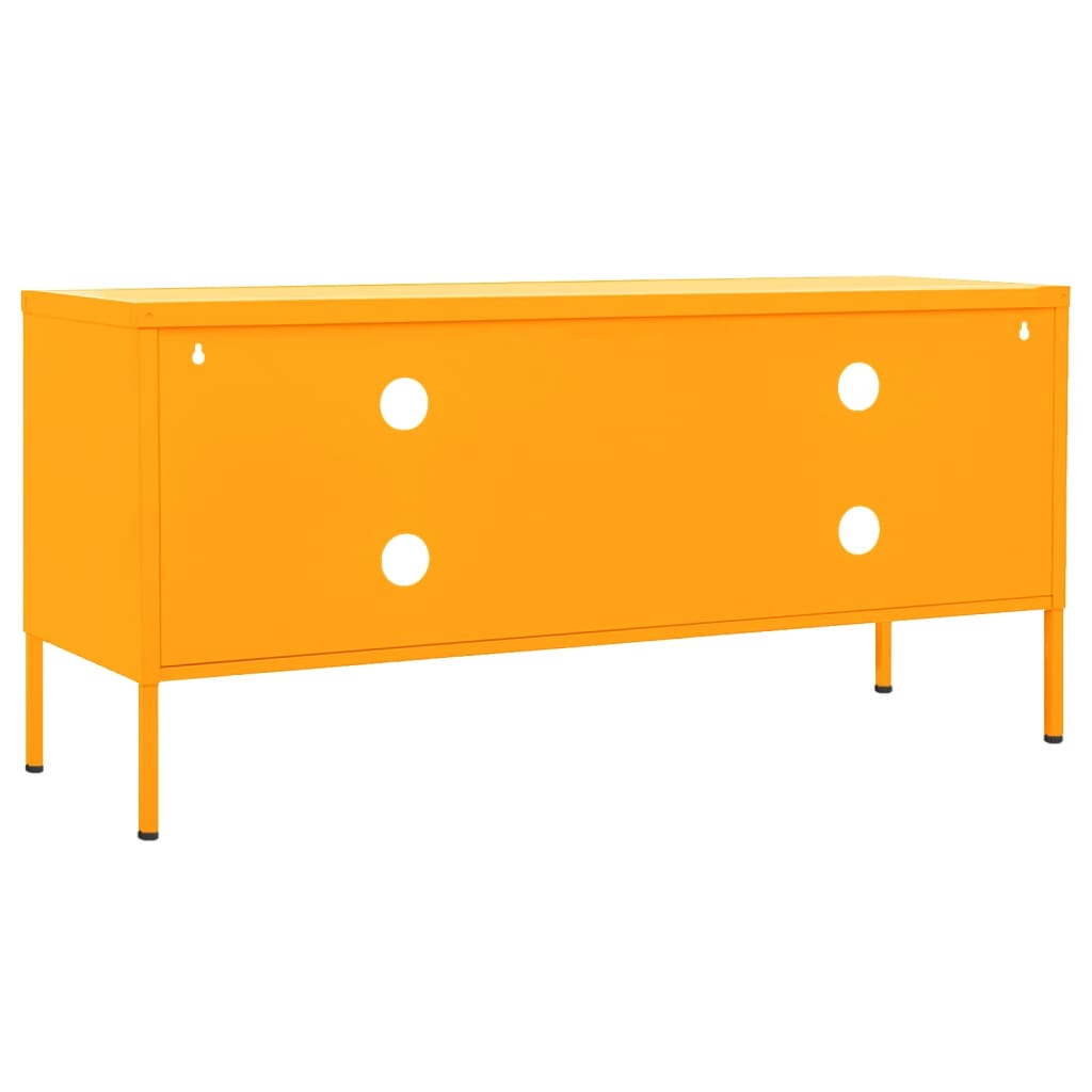 Tv-meubel 105x35x50 cm staal mosterdgeel is nu te koop bij PeponiXL, paradijselijk wonen!