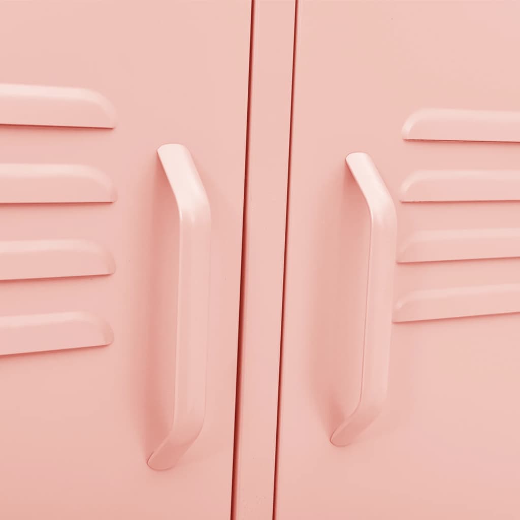 Tv-meubel 105x35x50 cm staal roze is nu te koop bij PeponiXL, paradijselijk wonen!