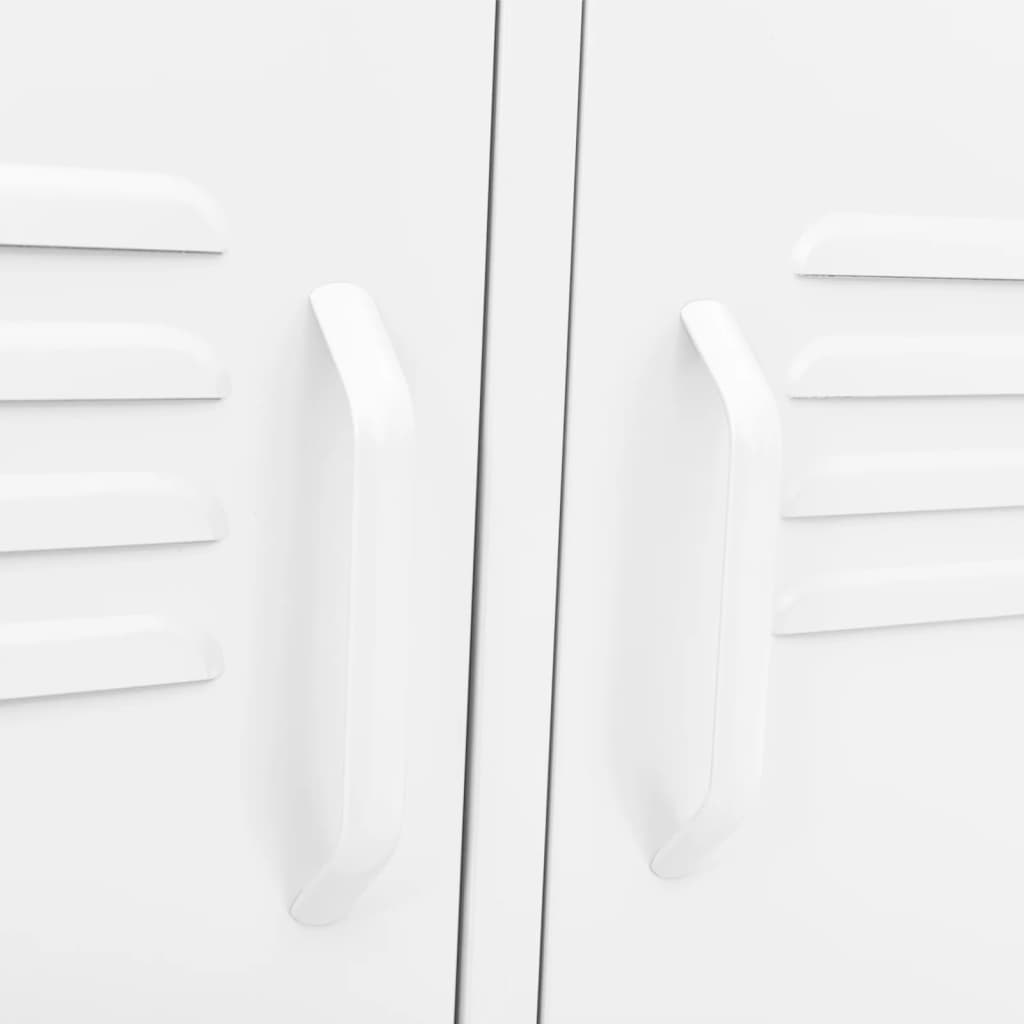 Tv-meubel 105x35x50 cm staal wit is nu te koop bij PeponiXL, paradijselijk wonen!