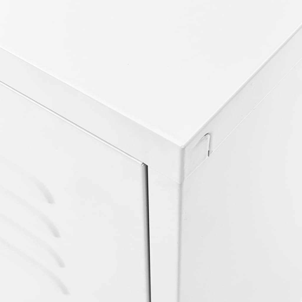 Tv-meubel 105x35x50 cm staal wit is nu te koop bij PeponiXL, paradijselijk wonen!