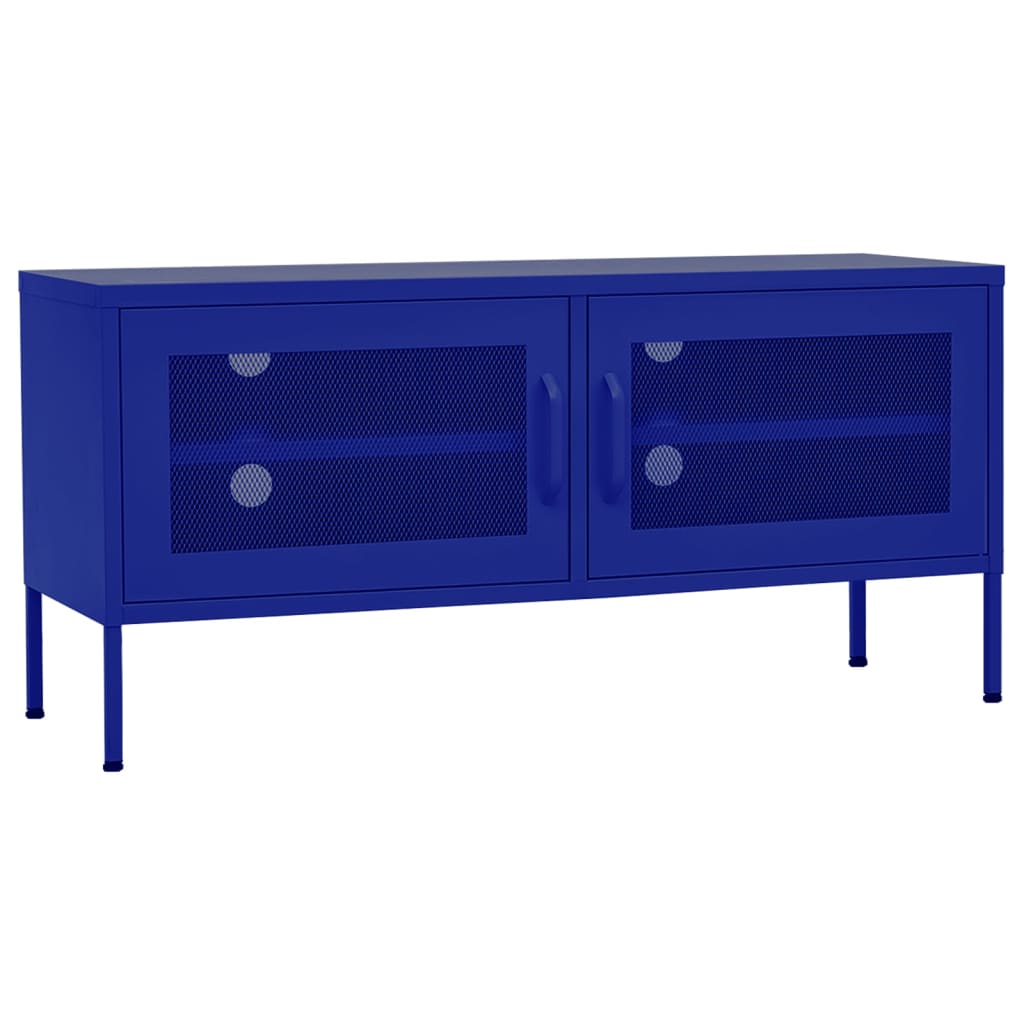 Tv-meubel 105x35x50 cm staal marineblauw is nu te koop bij PeponiXL, paradijselijk wonen!