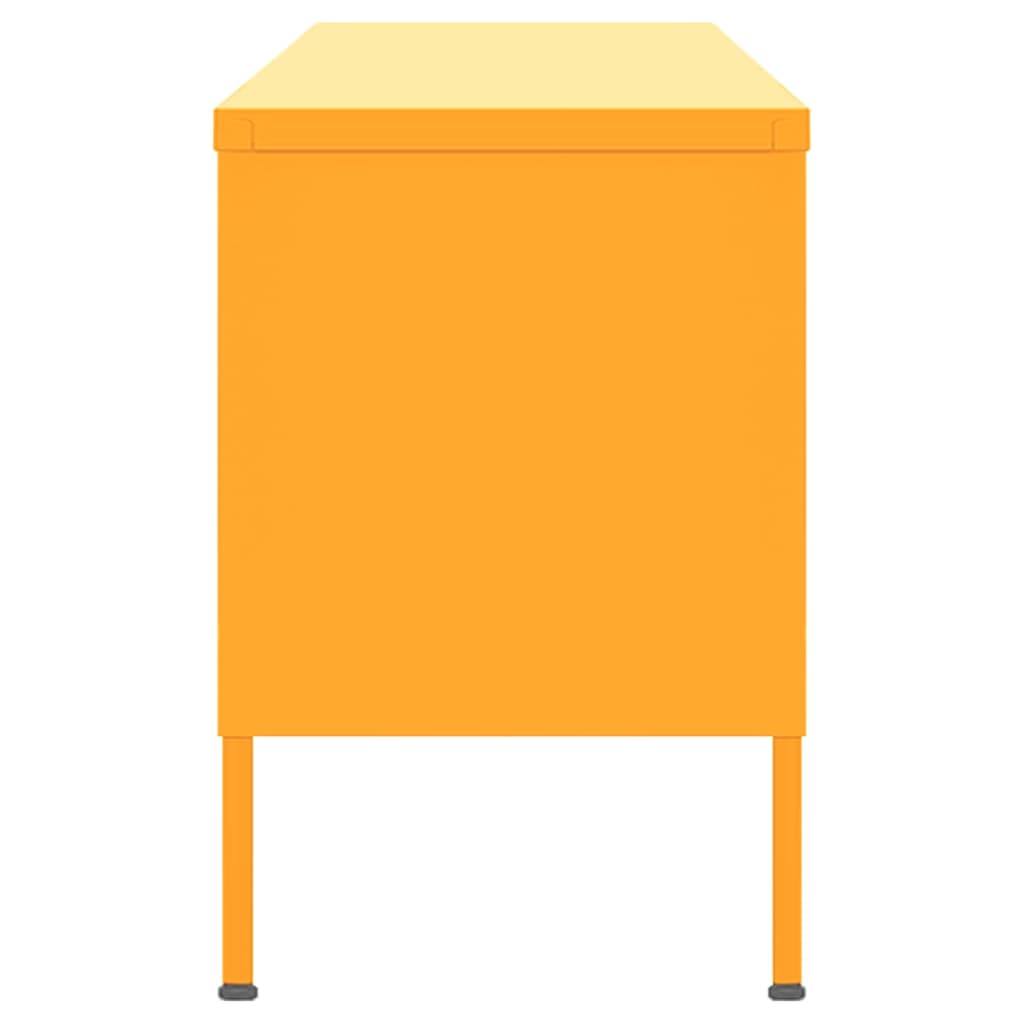 Tv-meubel 105x35x50 cm staal mosterdgeel is nu te koop bij PeponiXL, paradijselijk wonen!