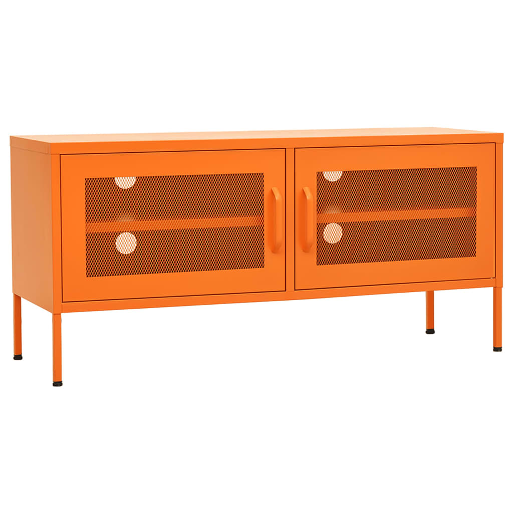 Tv-meubel 105x35x50 cm staal oranje is nu te koop bij PeponiXL, paradijselijk wonen!
