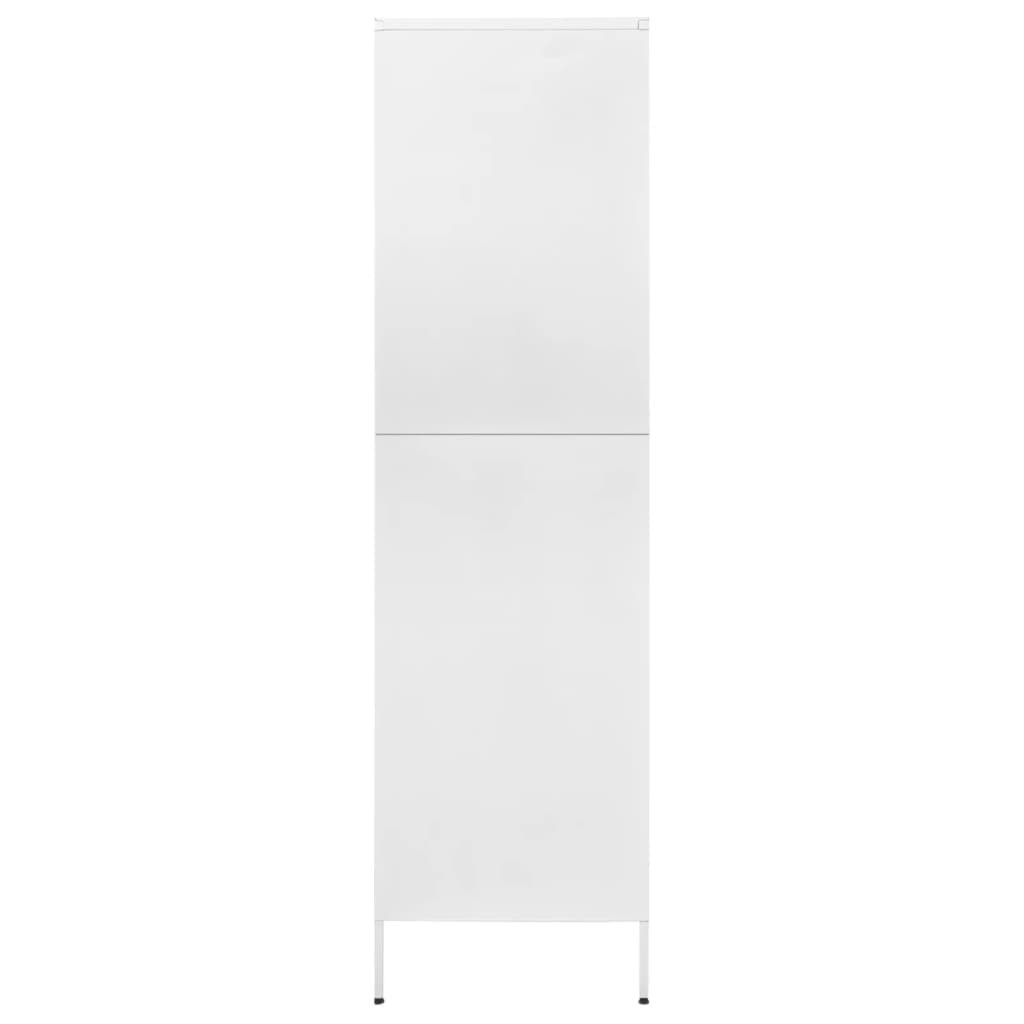 Kledingkast 90x50x180 cm staal wit is nu te koop bij PeponiXL, paradijselijk wonen!