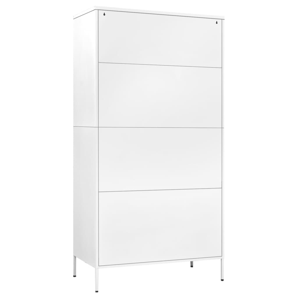 Kledingkast 90x50x180 cm staal wit is nu te koop bij PeponiXL, paradijselijk wonen!