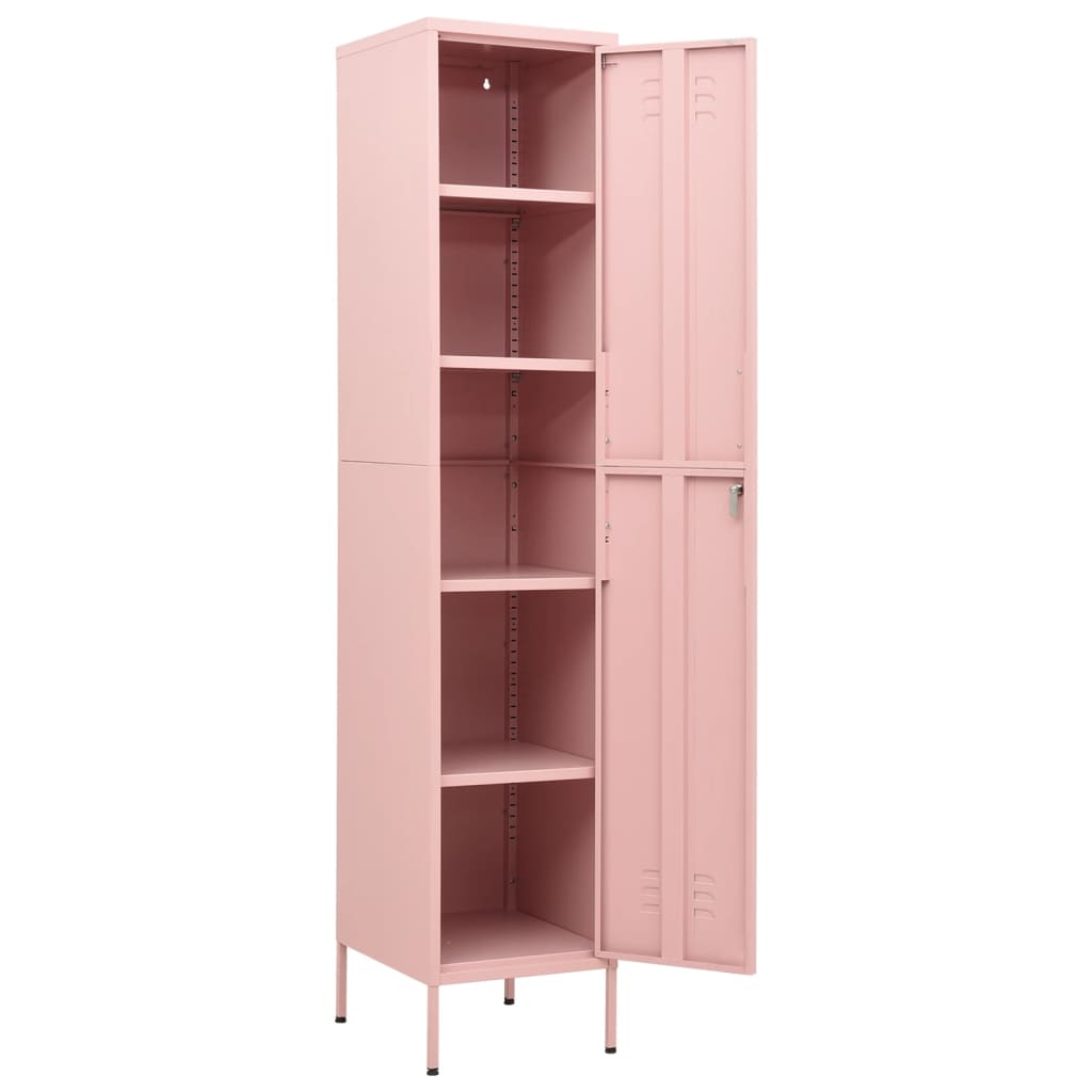 Lockerkast 35x46x180 cm staal roze is nu te koop bij PeponiXL, paradijselijk wonen!