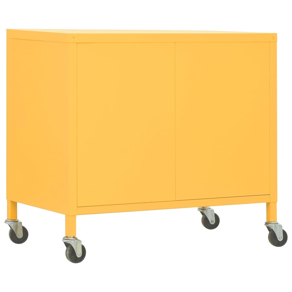 Opbergkast 60x35x56 cm staal mosterdgeel is nu te koop bij PeponiXL, paradijselijk wonen!