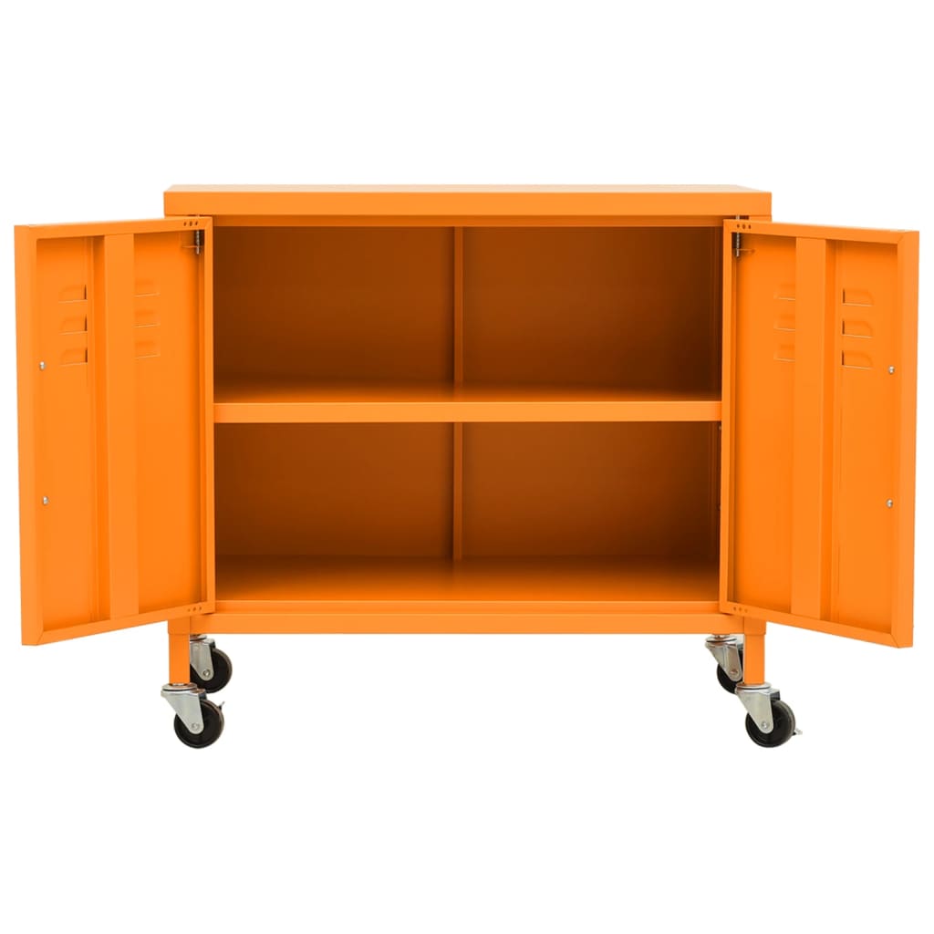 Opbergkast 60x35x56 cm staal oranje is nu te koop bij PeponiXL, paradijselijk wonen!