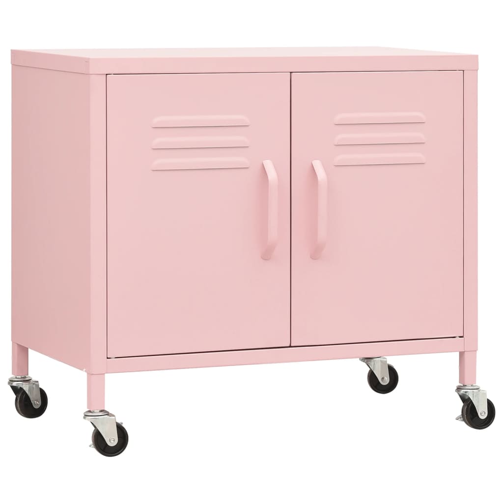 Opbergkast 60x35x56 cm staal roze is nu te koop bij PeponiXL, paradijselijk wonen!