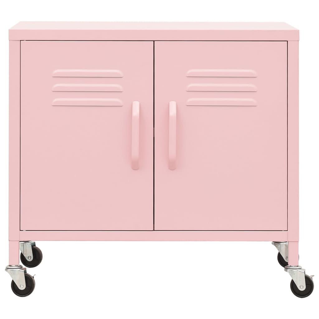 Opbergkast 60x35x56 cm staal roze is nu te koop bij PeponiXL, paradijselijk wonen!