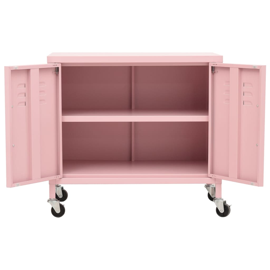 Opbergkast 60x35x56 cm staal roze is nu te koop bij PeponiXL, paradijselijk wonen!