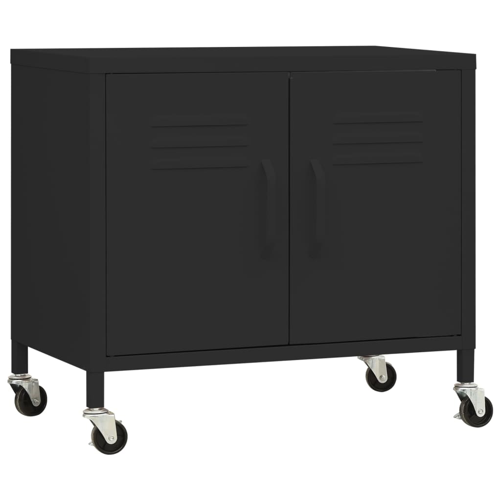 Opbergkast 60x35x56 cm staal zwart is nu te koop bij PeponiXL, paradijselijk wonen!