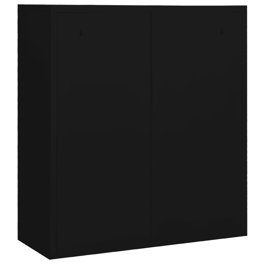 Kantoorkast 90x40x102 cm staal zwart is nu te koop bij PeponiXL, paradijselijk wonen!