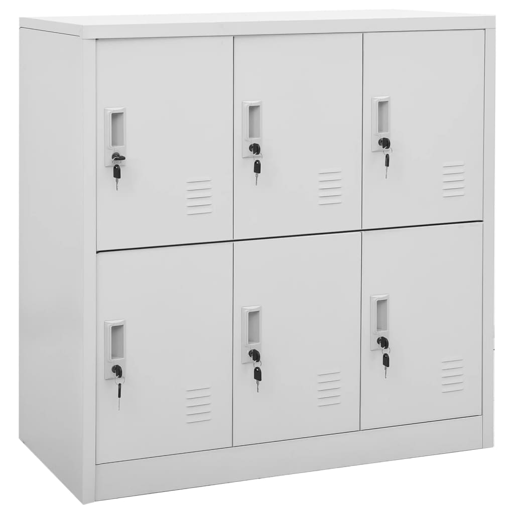 Lockerkast 90x45x92,5 cm staal lichtgrijs is nu te koop bij PeponiXL, paradijselijk wonen!