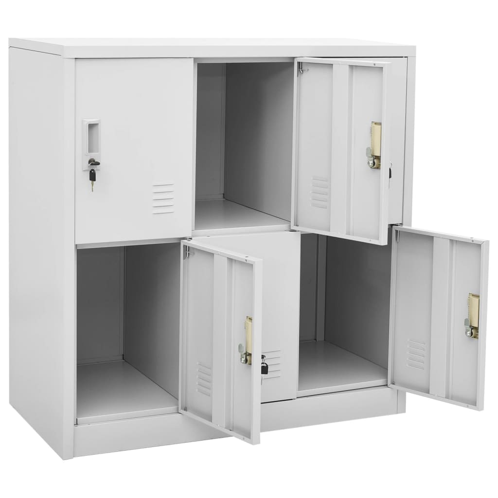 Lockerkast 90x45x92,5 cm staal lichtgrijs is nu te koop bij PeponiXL, paradijselijk wonen!