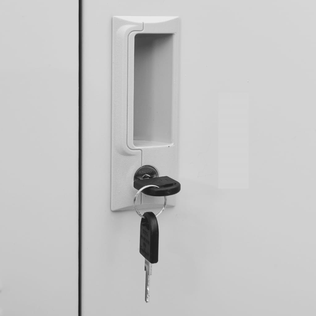 Lockerkast 90x45x92,5 cm staal lichtgrijs is nu te koop bij PeponiXL, paradijselijk wonen!