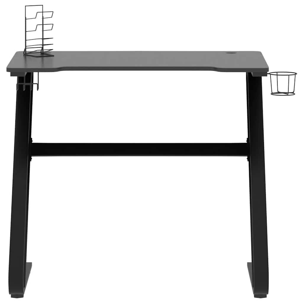 Gamingbureau met ZZ-vormige poten 90x60x75 cm zwart is nu te koop bij PeponiXL, paradijselijk wonen!