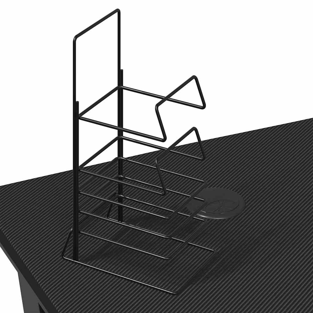 Gamingbureau met ZZ-vormige poten 90x60x75 cm zwart is nu te koop bij PeponiXL, paradijselijk wonen!
