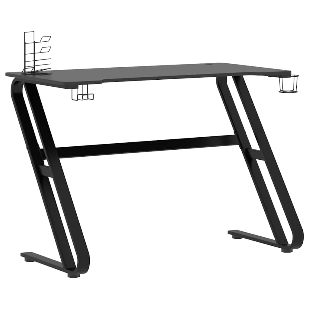 Gamingbureau met ZZ-vormige poten 110x60x75 cm zwart is nu te koop bij PeponiXL, paradijselijk wonen!