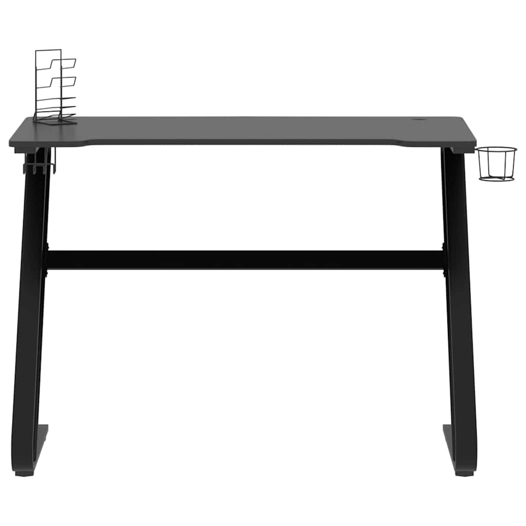 Gamingbureau met ZZ-vormige poten 110x60x75 cm zwart is nu te koop bij PeponiXL, paradijselijk wonen!