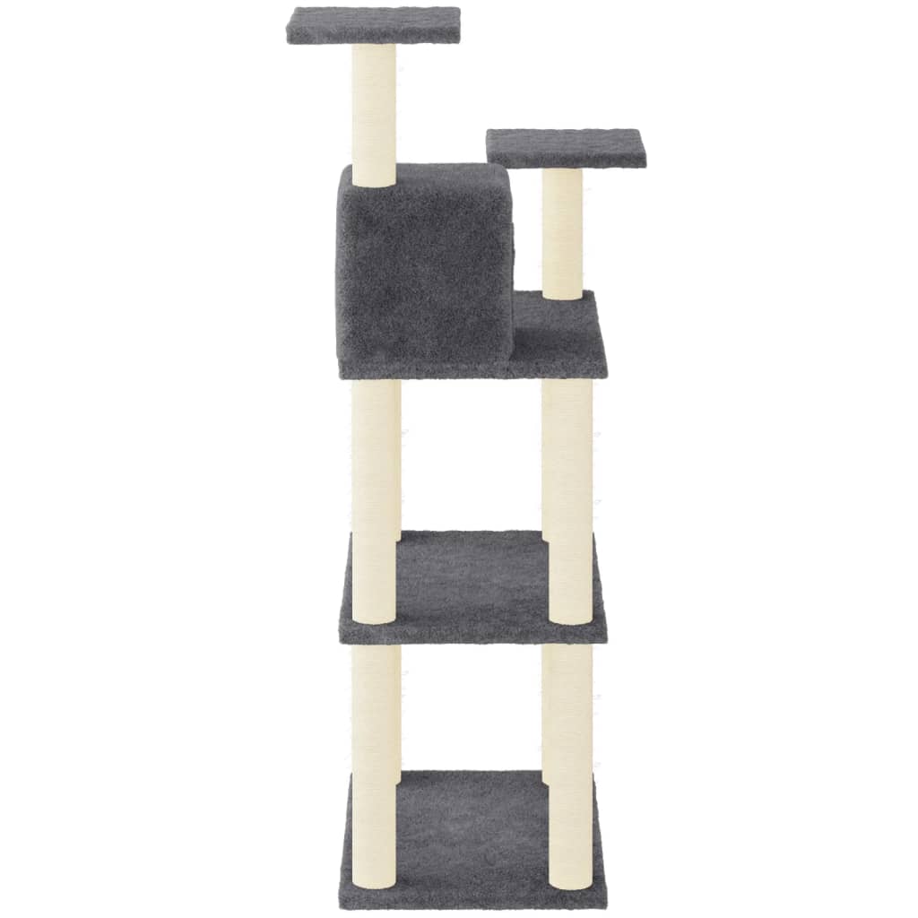 Kattenkrabpaal met sisal krabpalen 118,5 cm donkergrijs is nu te koop bij PeponiXL, paradijselijk wonen!