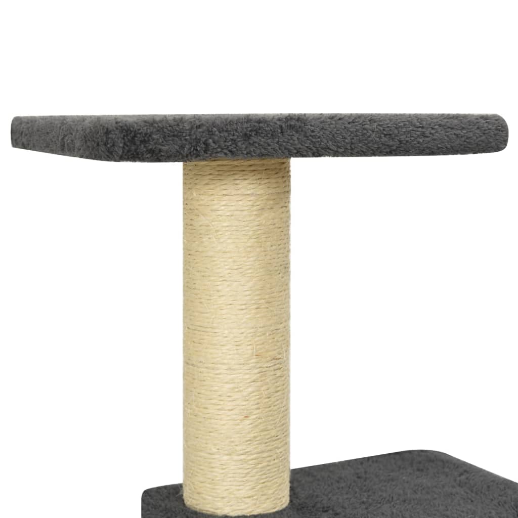 Kattenkrabpaal met sisal krabpalen 118,5 cm donkergrijs is nu te koop bij PeponiXL, paradijselijk wonen!