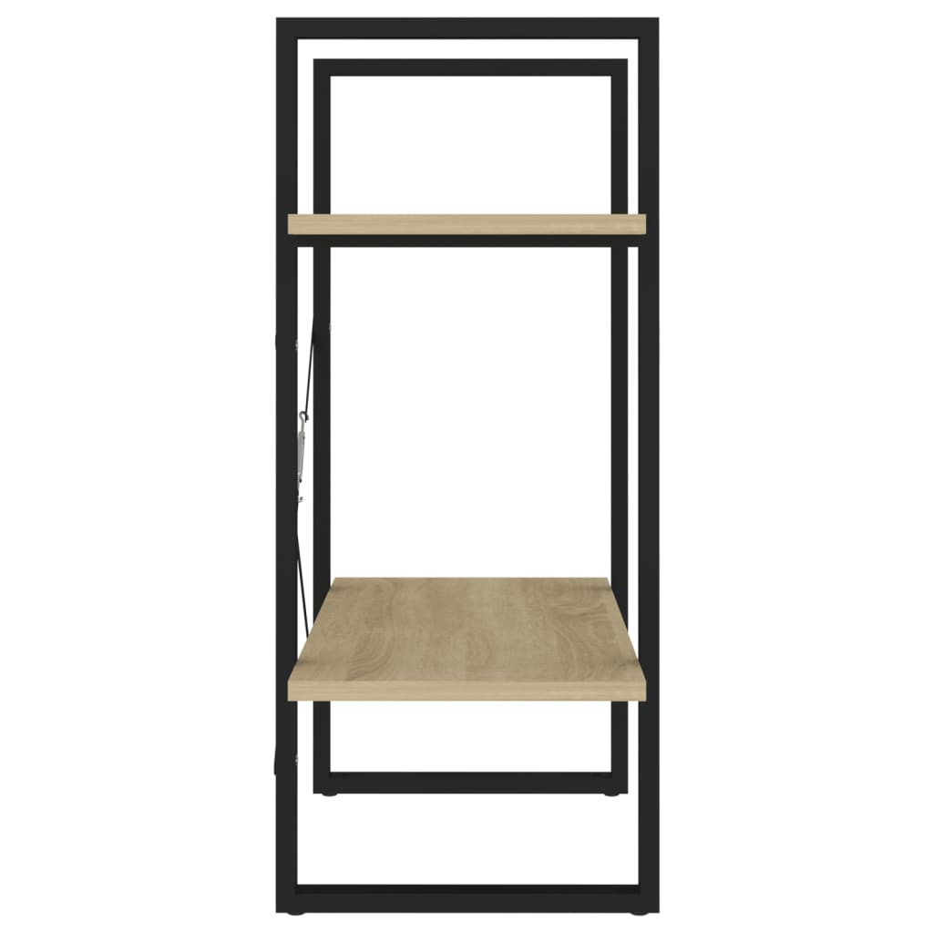 Boekenkast met 2 schappen 60x30x70 cm bewerkt hout sonoma eiken is nu te koop bij PeponiXL, paradijselijk wonen!