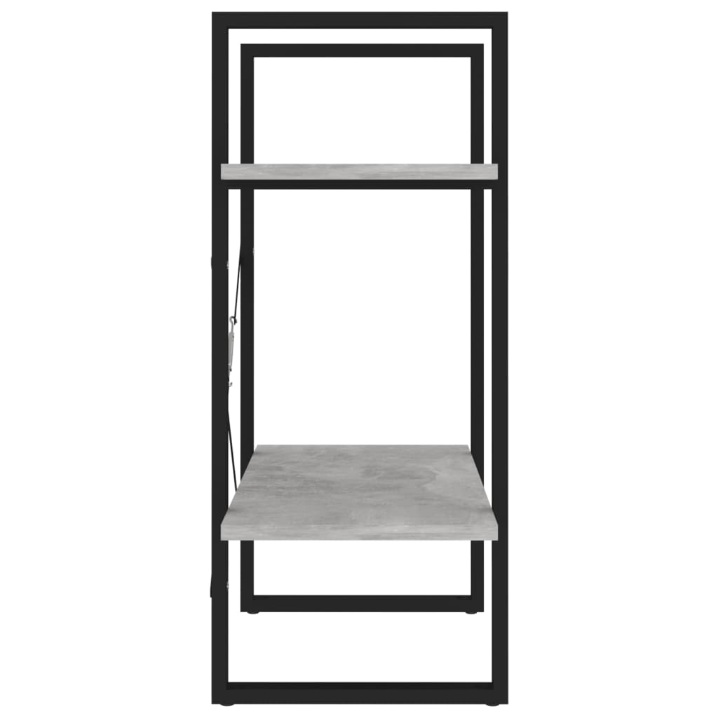 Boekenkast met 2 schappen 60x30x70 cm bewerkt hout betongrijs is nu te koop bij PeponiXL, paradijselijk wonen!