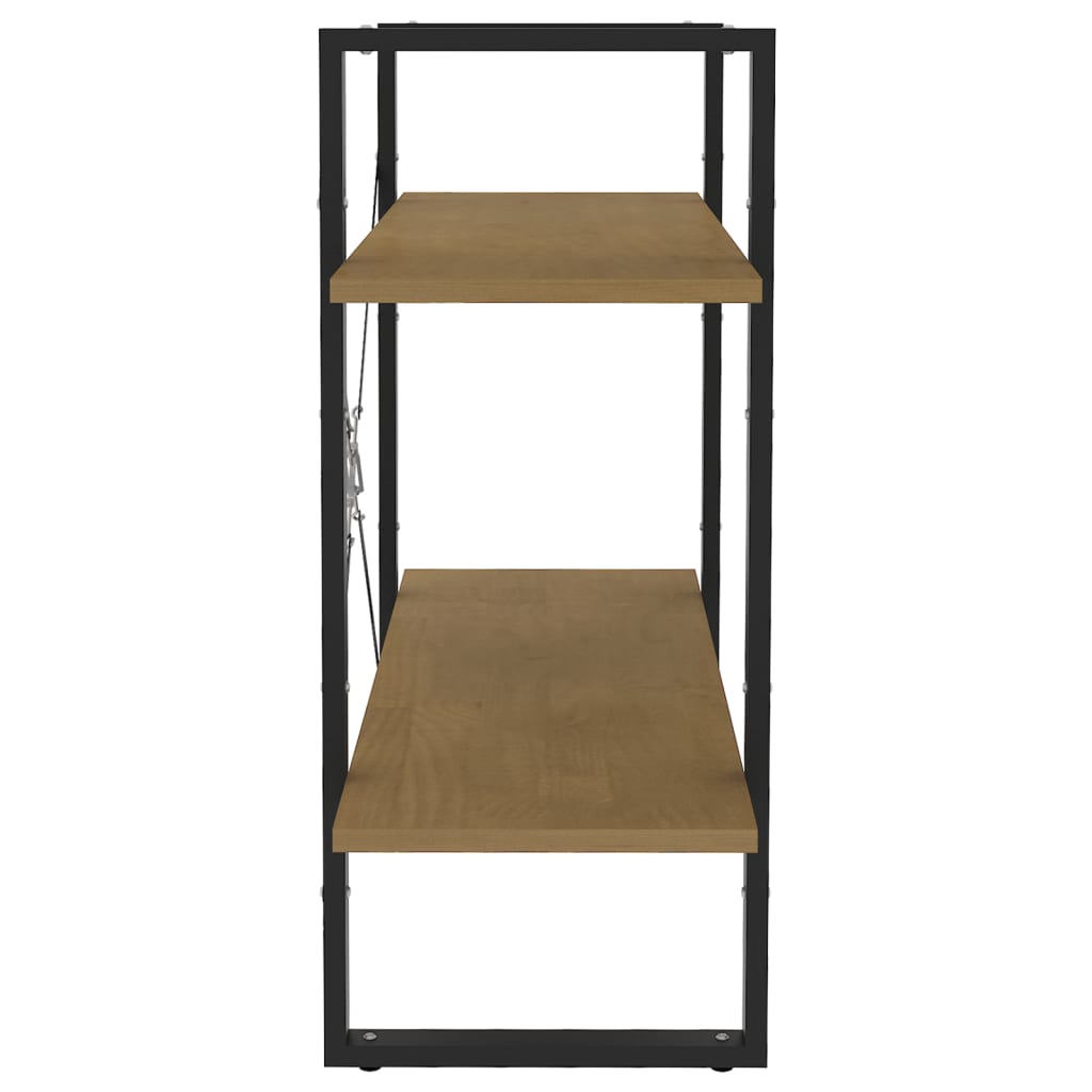 Boekenkast met 2 schappen 80x30x70 cm massief grenenhout is nu te koop bij PeponiXL, paradijselijk wonen!